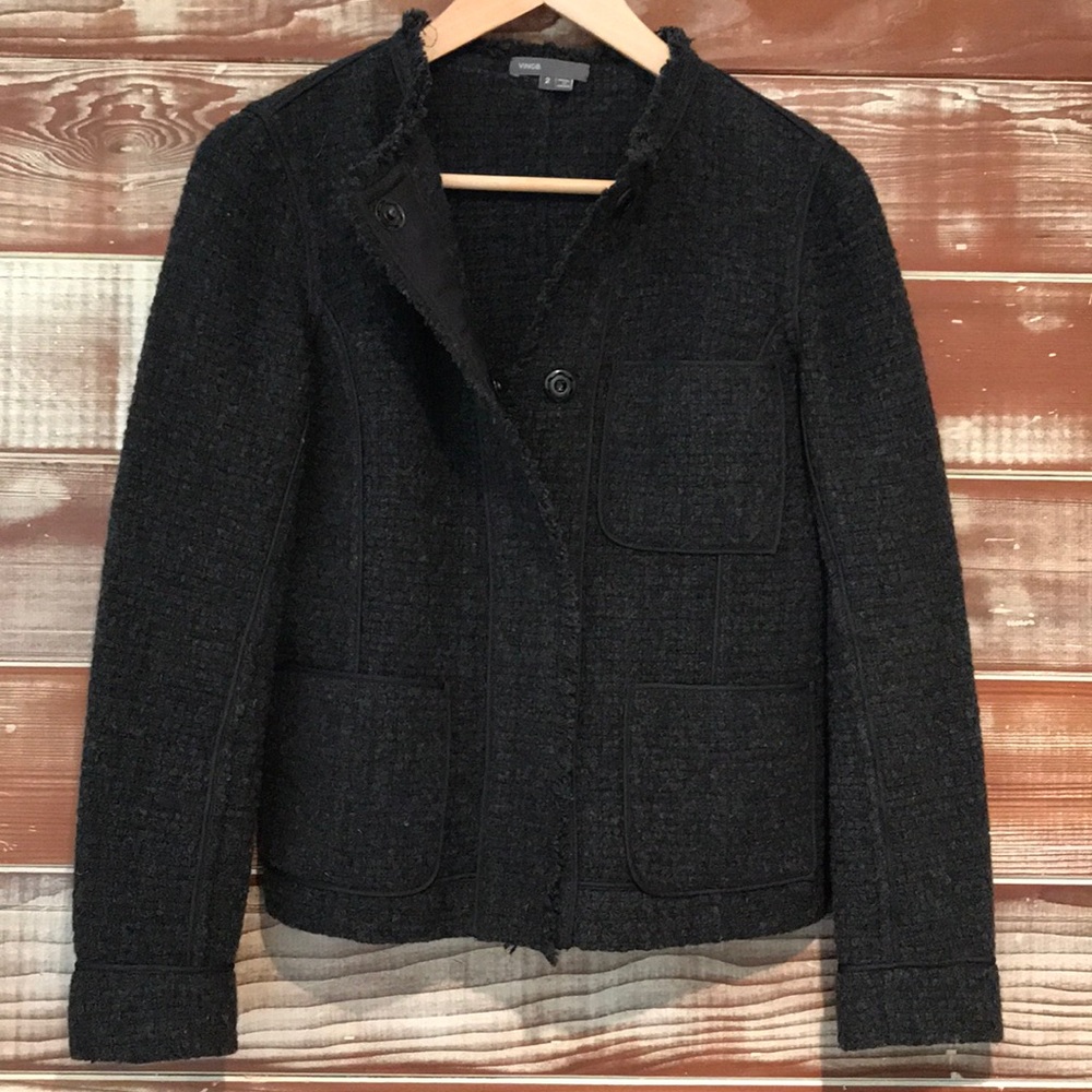 Vince charcoal boucle jacket